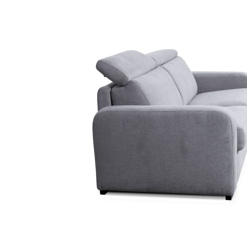 Sofa bed 3 places head fabric CAROLE (Light grey) - image 56048