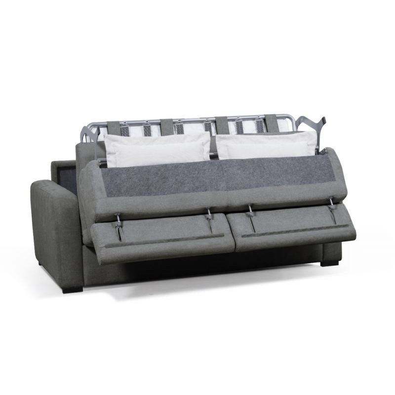 Sofa bed 3 places head fabric CAROLE (Dark grey) - image 56058