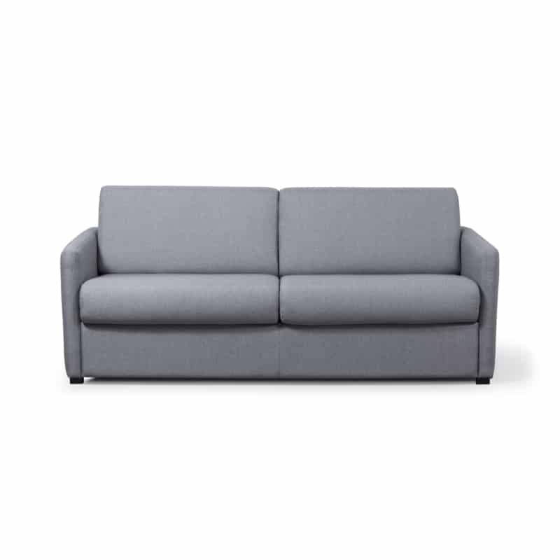 Sofa bed 3 places fabric CANDY Mattress 140cm (Light grey) - image 56142