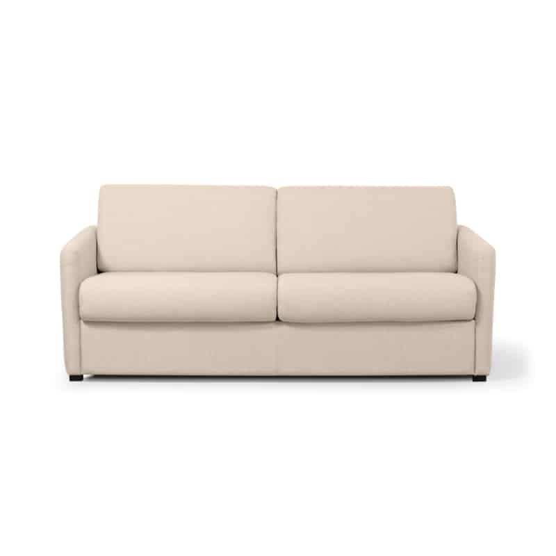 Canapé convertible système couchage express 3 places tissu CANDY (Beige) - image 56154