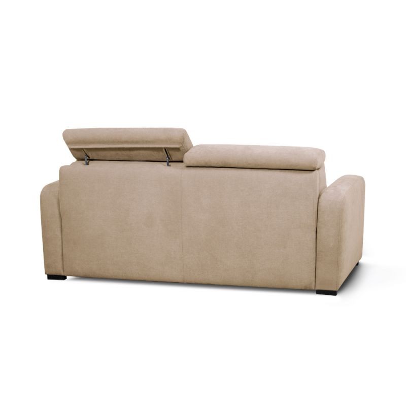 Sofa bed system express sleeping 3 places fabric CANDY (Light grey) - image 56170
