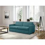 Sofa bed system express sleeping 3 places fabric CANDY Mattress 140cm (Duck blue)