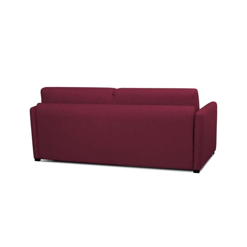 Sistema de sofá cama express para dormir 3 plazas tela CANDY Colchón 140cm (Burdeos) - image 56193