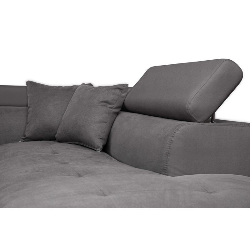 Convertible corner sofa 5 places microfiber Right Angle RIO (Grey) - image 56300