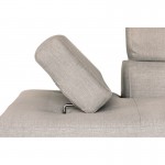 Convertible corner sofa 5 places fabric Right Angle RIO (Beige)