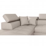 Convertible corner sofa 5 places fabric Left Corner RIO (Beige)