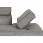 Convertible corner sofa 5 places fabric Left Corner RIO (Light grey)