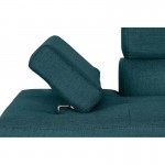 Convertible corner sofa 5 places fabric Right Angle RIO (Duck Blue)