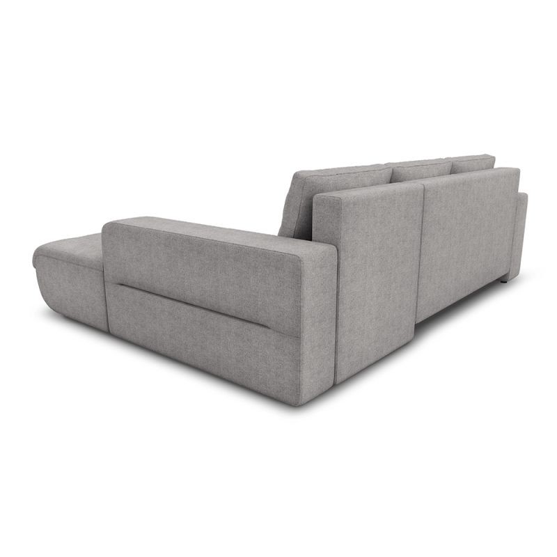 Convertible corner sofa 4 places fabric Right Angle BOND (Light grey) - image 56587