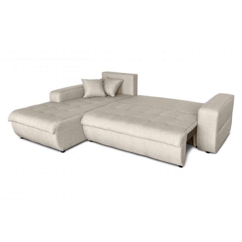 Convertible corner sofa 4 places fabric Left Corner BOND (Beige) - image 56606