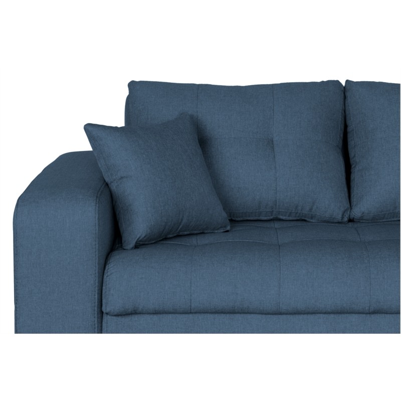Convertible corner sofa 4 places fabric Right Angle BOND (Petrol blue) - image 56614