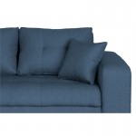Convertible corner sofa 4 places fabric Left Corner BOND (Petrol blue)