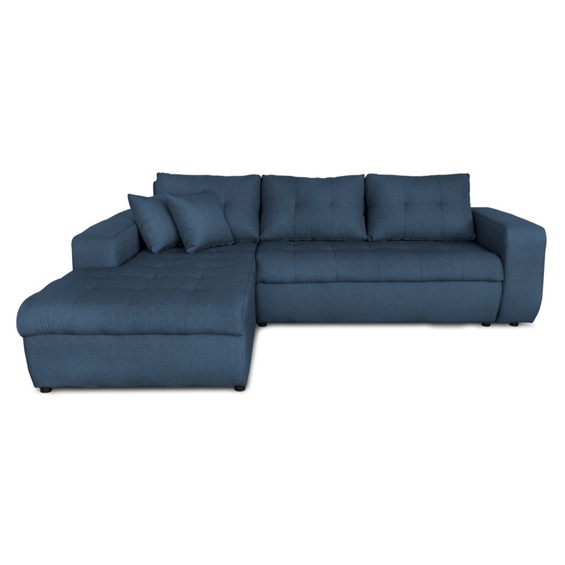 Convertible corner sofa 4 places fabric Left Corner BOND (Petrol blue) - image 56626