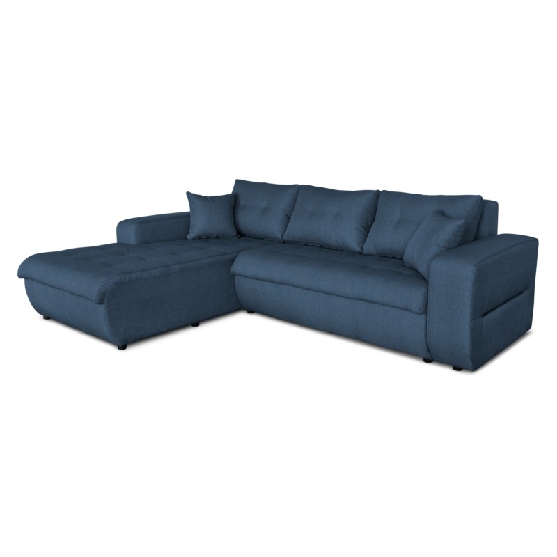 Convertible corner sofa 4 places fabric Left Corner BOND (Petrol blue) - image 56627