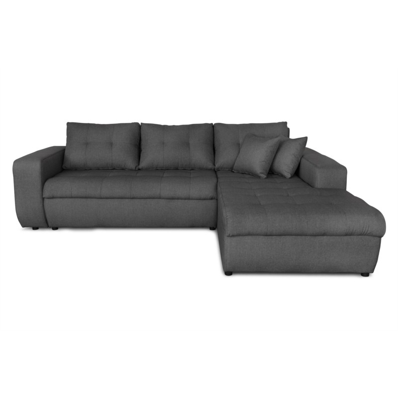 Convertible corner sofa 4 places fabric Right Angle BOND (Dark Grey) - image 56634