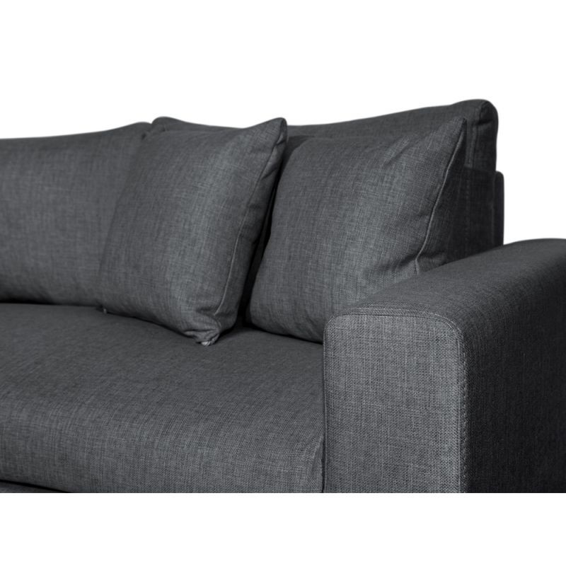 3 seater convertible corner sofa AMARO fabric (Dark grey) - image 56693