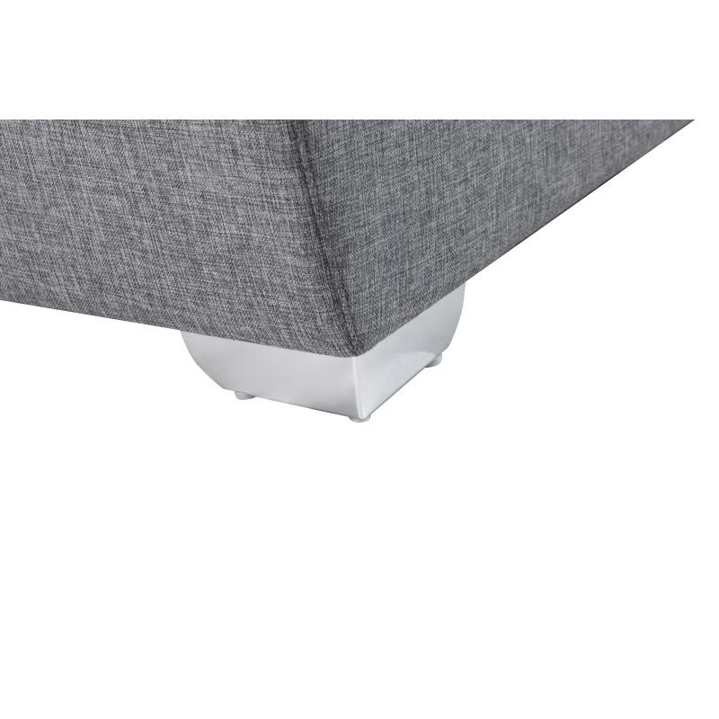 Convertible corner sofa 6 places fabric Right Angle PARMA (Grey) - image 56903