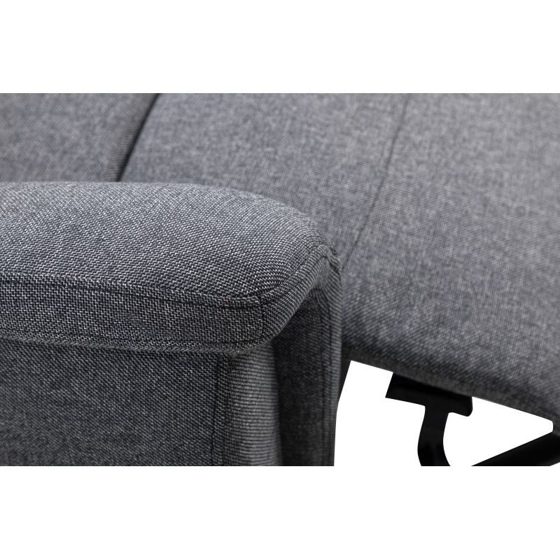 Sedia relax elettrica in tessuto TONIO (grigio scuro) - image 57058