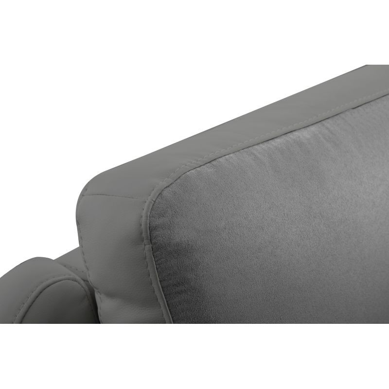 Electric relaxation chair in microfiber and imitation TONIO (Grey) - image 57087