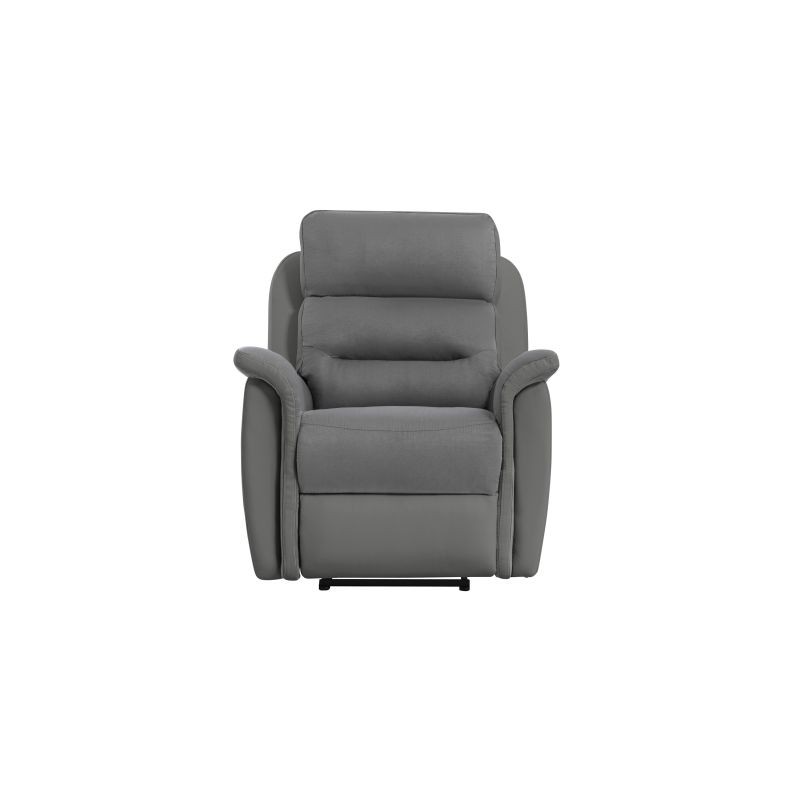 Electric relaxation chair in microfiber and imitation TONIO (Grey) - image 57088