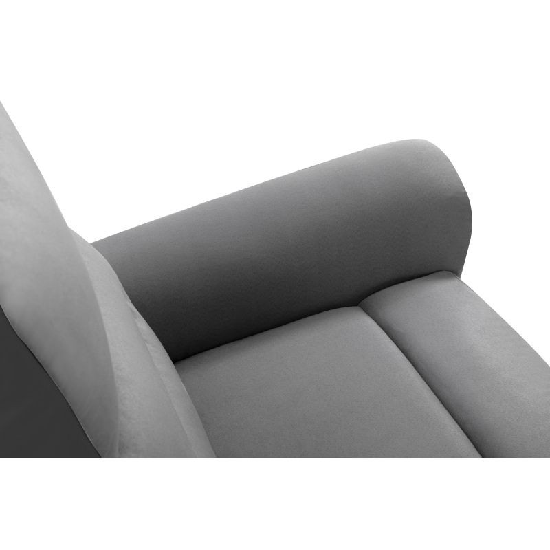 Electric relaxation chair in microfiber and imitation TONIO (Grey, black) - image 57098