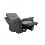 Electric relaxation chair in microfiber and imitation TONIO (Grey, black)