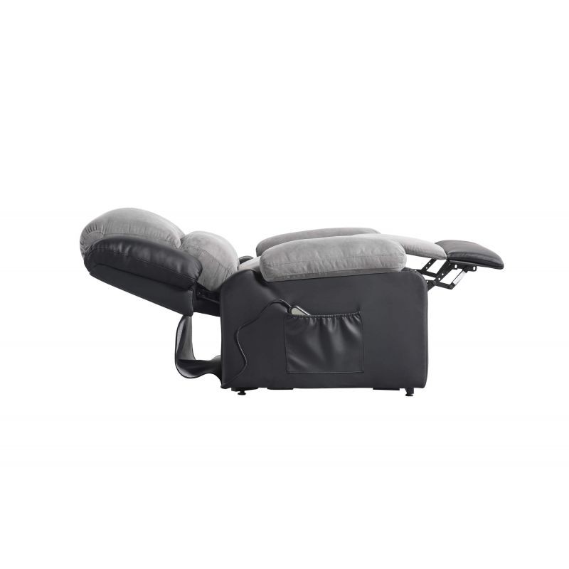 Electric relaxation chair with microfiber lifter and SHANA imitation (Grey, black) - image 57136