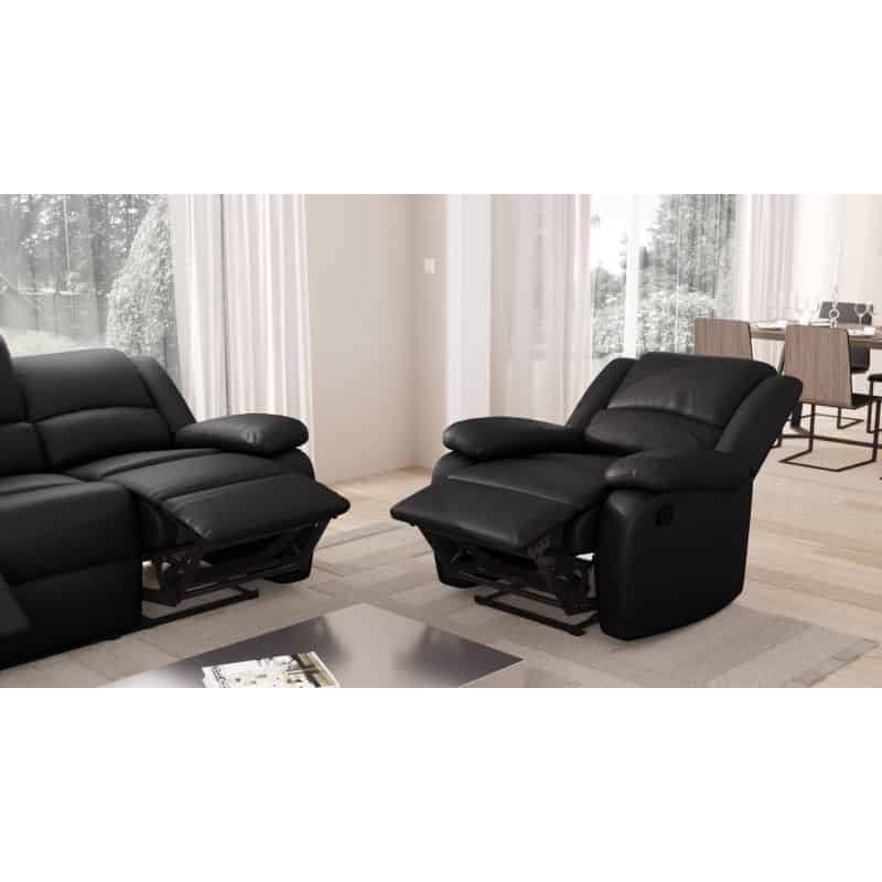 Manual relaxation chair in atlas imitation (Black) - image 57194