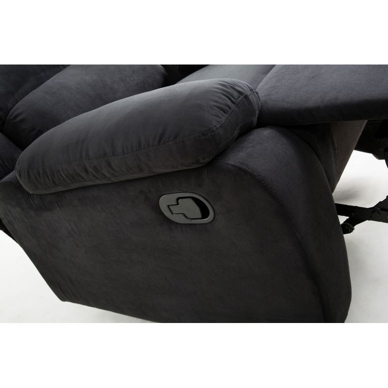 Manual relaxation chair in microfiber ATLAS (Black) - image 57204