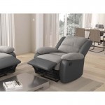 Manual relaxation chair in microfiber and imitation ATLAS (Grey)
