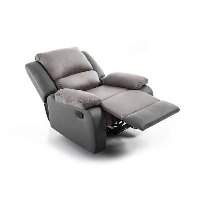 Manual relaxation chair in microfiber and imitation ATLAS (Grey) - image 57222