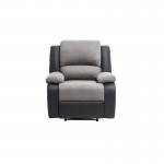 Manual relaxation chair in microfiber and imitation ATLAS (Grey, black)