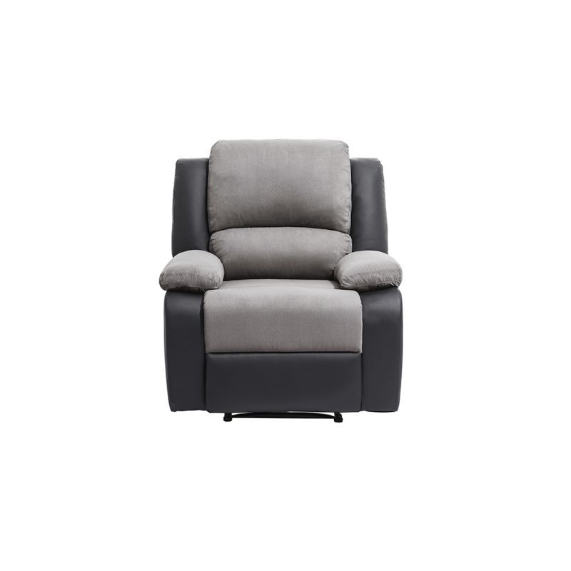 Manual relaxation chair in microfiber and imitation ATLAS (Grey, black) - image 57228