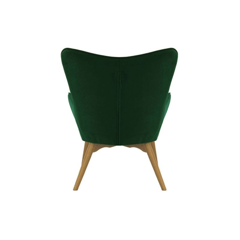 Velvet armchair and wooden foot DURON (Green) - image 57277