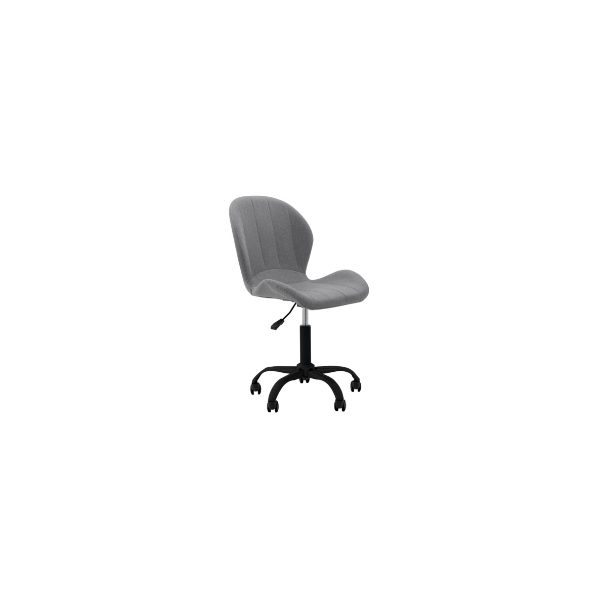 Chaise de bureau ergonomique à roulettes BELOU en tissu (noir)