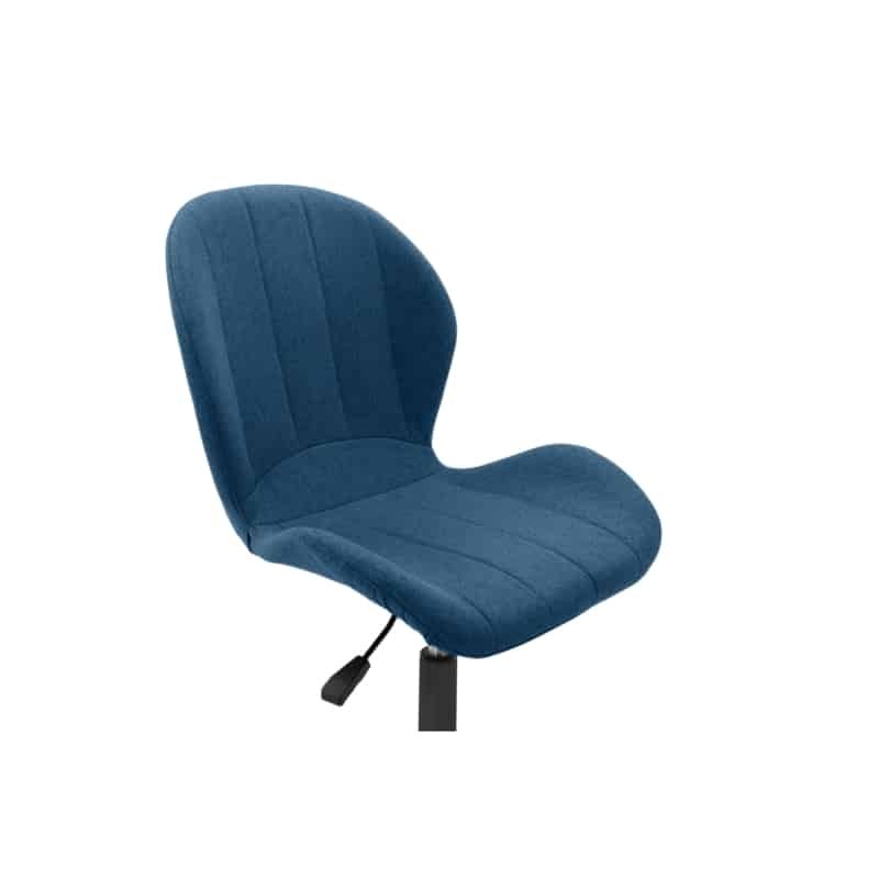 Sedia da ufficio in tessuto con gambe nere BEVERLY (petrol blue) - image 57300