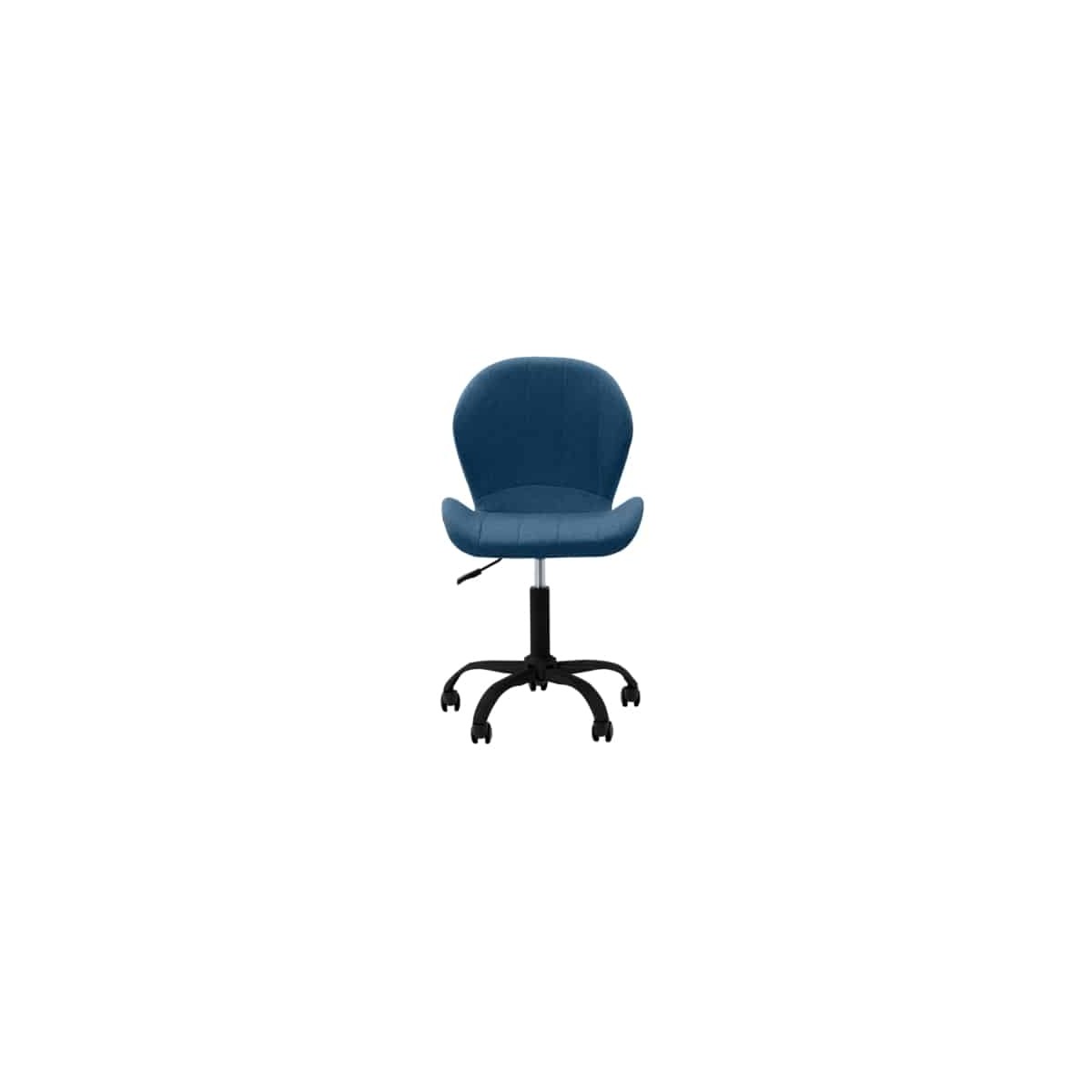 Fabric office chair with black legs (Petrol blue)