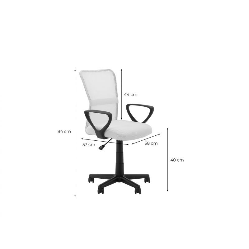 PlaZ mesh fabric office chair (Black) - image 57329