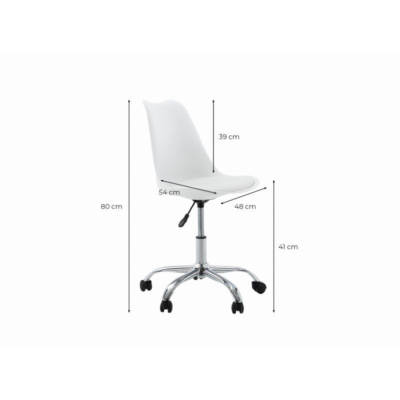Bürostuhl aus Polypropylen und TONO-Imitation (Weiß) - image 57350
