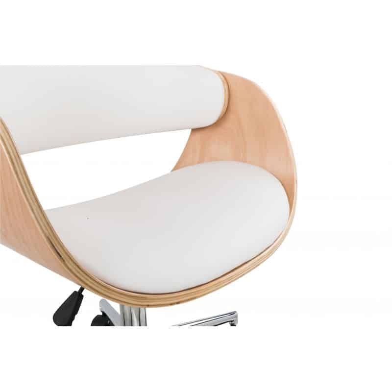 Scandinavian office chair NORDY (White, natural) - image 57385