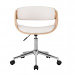 Scandinavian office chair NORDY (White, natural)