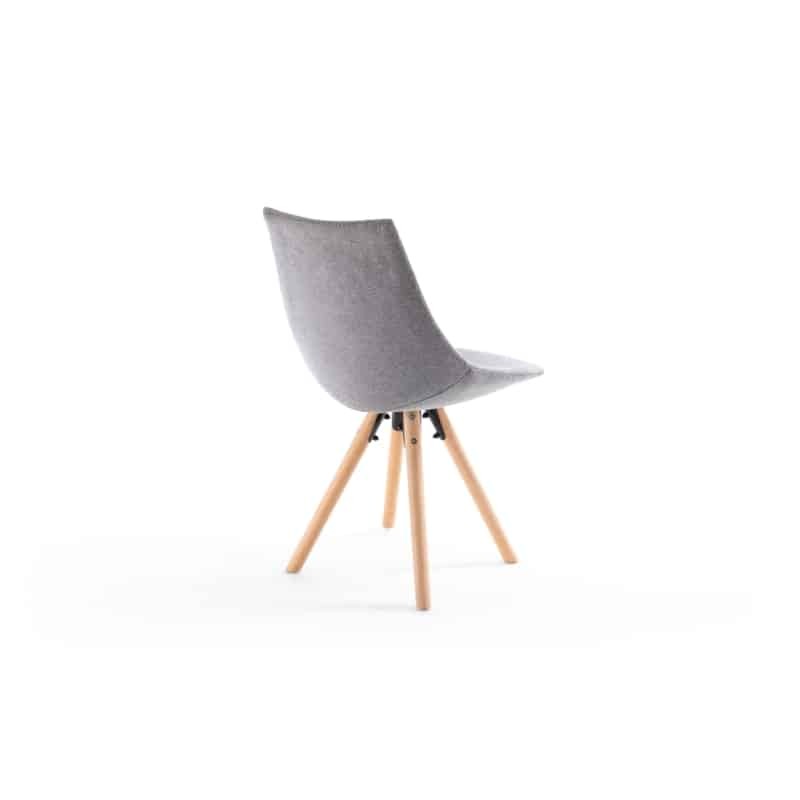 Set di 2 sedie in tessuto con gambe in faggio naturale myrta (Grigio) - image 57482