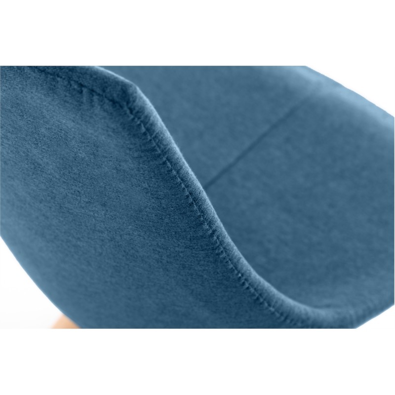 Lot de 2 chaises en tissu avec pieds en hêtre naturel MYRTA (Bleu pétrole) - image 57512