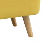 End of bed with ENRIQUE fabric storage (Yellow)