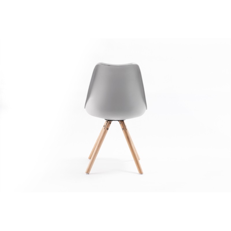 Set aus 2 skandinavischen Stühlen Beine helles Holz SNOOP (Grau) - image 57645