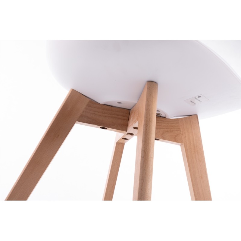 Lot de 2 chaises scandinaves pieds bois clairs SIRIUS (Blanc) - image 57706