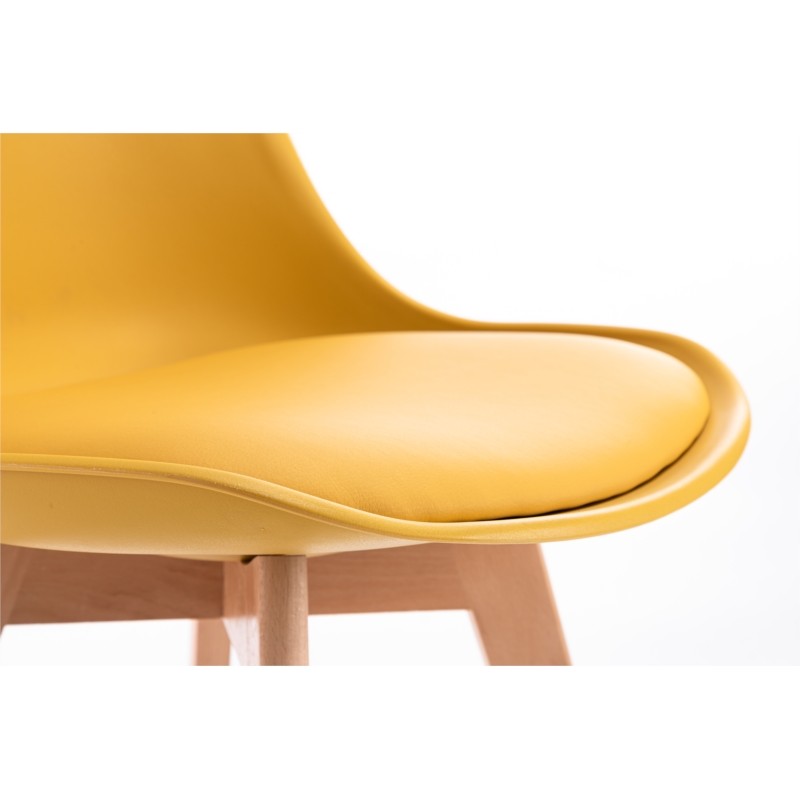 Set di 2 sedie scandinave gambe in legno chiaro SIRIUS (Giallo) - image 57751