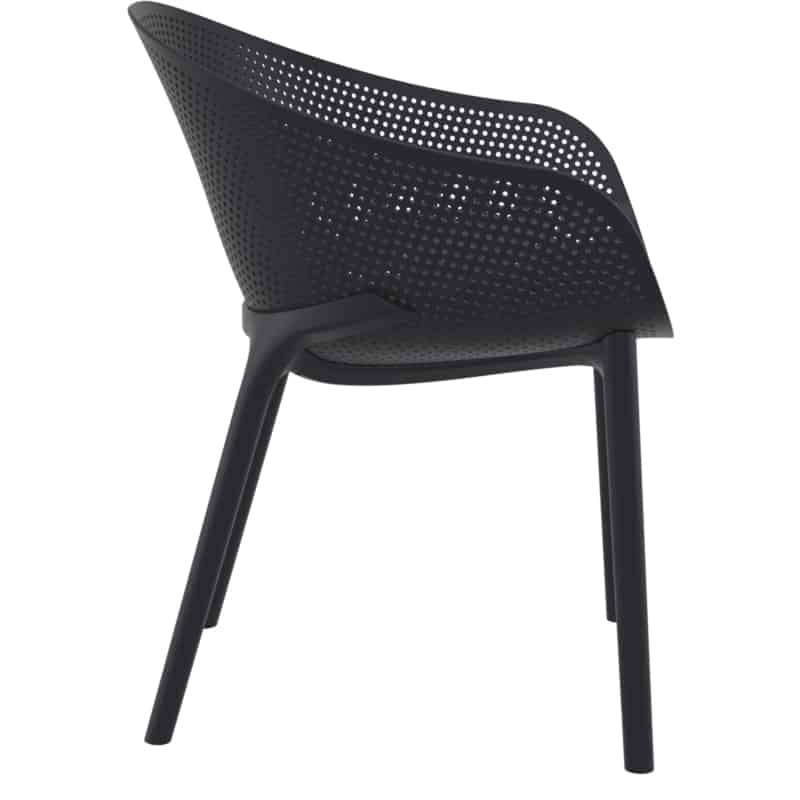 Lot de 4 chaises en polypropylène Intérieur-Extérieur BREHAT (Noir) - image 57803
