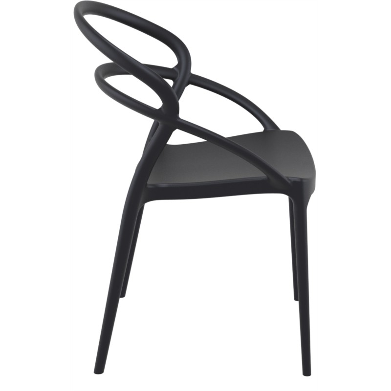 Juego de 4 sillas de polipropileno interior-exterior IBIZA (Negro) - image 57835