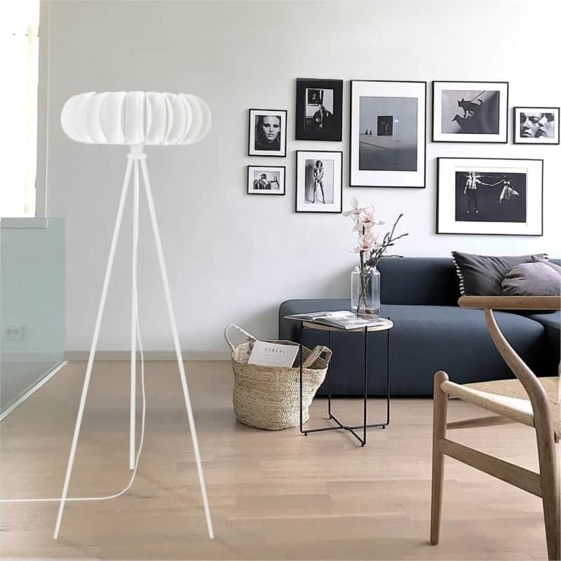Lámpara de pie metálica 165 cm TIAGO (Off-white) - image 57842